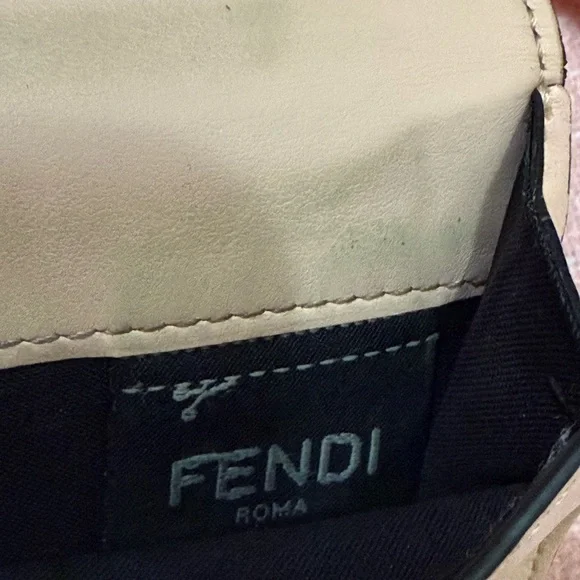 FENDI MICRO TRIFOLD Leather Micro Wallet AUTHENTIC - Picture 10 of 10